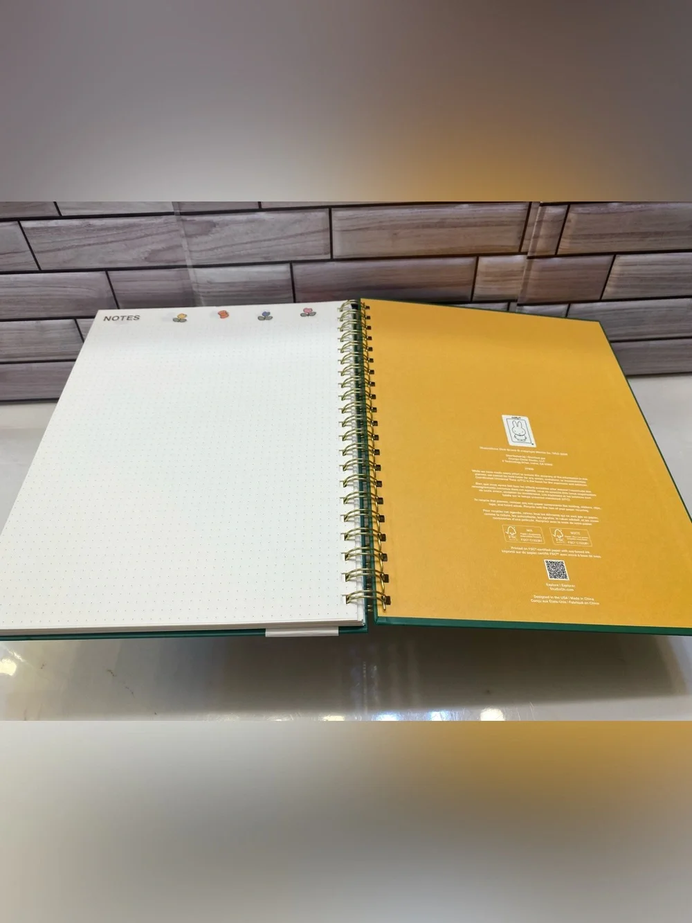 MIFFY ❤️2027 Weekly L Planner Agenda w/ Cute Label Stickers 11” New